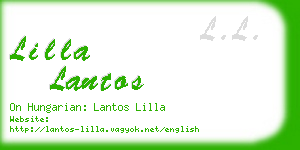 lilla lantos business card